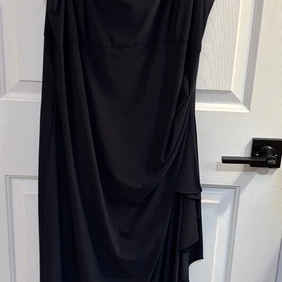 Alex Evenings Asymmetrical Navy Dress with Jacket - Picture 3 of 4